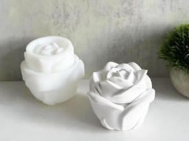 Molde silicona alhajero ROSa con tapa 